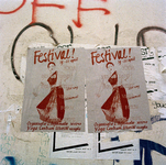 846379 Afbeelding van twee affiches voor het Yoga Festival in het Yoga Centrum Utrecht op 19-22 april (1984).